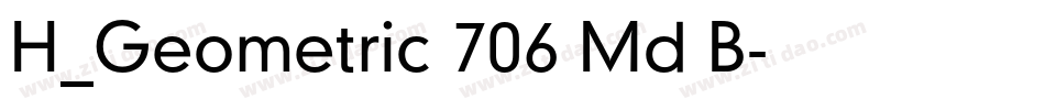 H_Geometric 706 Md B字体转换
